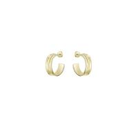 BOSS Jewelry Clous d'Oreilles pour Femme Collection RIPPLE en Or Jaune avec des Lignes Ondulées - 1580776