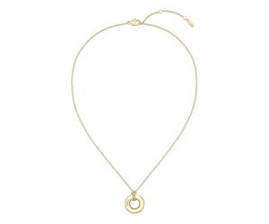 BOSS Jewelry Collie, Jonc et Boucles d'Oreilles Créoles pour Femme Collection LIVE en Acier Inoxydable avec placage Or Jaune avec un Charm