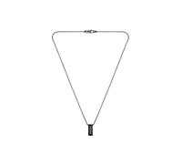 BOSS Jewelry Collier avec Pendentif pour Homme Collection CANDOR JEWELRY en Acier Inoxydable Noir - 1580750