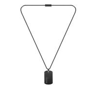BOSS Jewelry Collier avec Pendentif pour Homme Collection ID avec Placage en Noir (IP) - 1580052