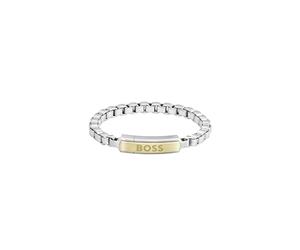 BOSS Jewelry Collier ou Bracelet en chaîne pour Homme Collection DEVON en acier inoxydable à deux coloris