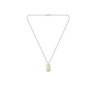 BOSS Jewelry DEVON Collier en acier et cuir noir pour homme