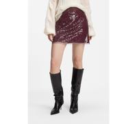 BOSS Jupe courte évasée à sequins partout - Style C_Vycole, 50568295 Rouge sombre 38