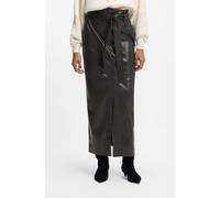 BOSS Jupe crayon en similicuir longue avec ceinture à nouer - Style C_Vacaro, 50552363 Gris sombre 46