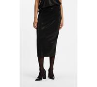 BOSS Jupe midi en maille ornée de strass - Style Felmira, 50574338 Noir L