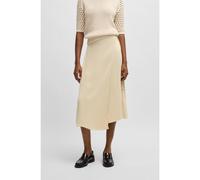 BOSS Jupe portefeuille mi-longue en satin - Style Vamarni, 50538116 Beige clair 34