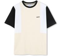 Boss Kids Block Logo T-Shirt, Logo Design Vanille 21C 10 ans Male