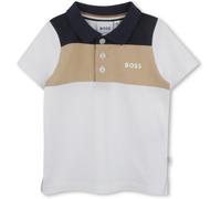 Boss Kids Colour Block Collared Polo Blanc 10P 9 Mnth Male