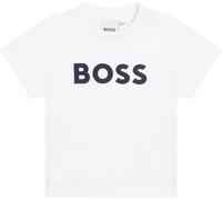 Boss Kids Large Logo Regular Fit T-Shirt, Bold Print Blanc 10P 3M Male