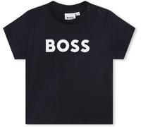 Boss Kids Large Logo Regular Fit T-Shirt, Bold Print Marine 849 9M Male