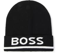 Boss Kids Logo Print Beanie, Bold Logo Beanie Noir 09B 4-5Y (T2) Male