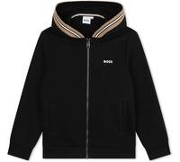 Boss Logo Zip Hoodie Juniors Noir 09B 14 ans Male