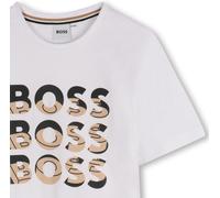 Boss Kids Multi Logo T-Shirt Design Blanc 4 ans Male