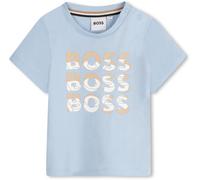 Boss Kids Multi Logo T-Shirt, Multi Logo Design Prsn Blue 887 18 Mnth Male