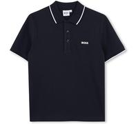 BOSS - Polo Manches Courtes Bleu 100% Coton 10ANS