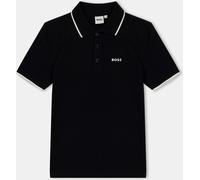 BOSS - Polo Manches Courtes Noir 100% Coton 12ANS