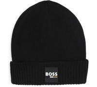 Boss Kids Small Logo Wide Ribbed Cuff Beanie Noir 09B 14-16Y Male