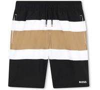 Boss Kids Stripe Swim Shorts, Striped Logo Swim Shorts Noir 09B 6 ans Male