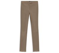 BOSS Legging en cuir avec fermeture à agrafe logotée - Style Simax, 50541926 Brun chiné 34