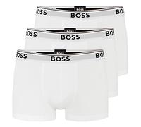 BOSS Lot de trois boxers courts en coton stretch ornés de logos à la taille - Style Trunk 3P Power, 50475274 Blanc XXL