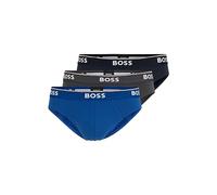 Boss Lot de 3 Slips en Coton Extensible pour Homme, Bleu Marine/Anthracite/Bleu, XX-Large