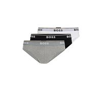 Boss Lot de 3 Slips en Coton Stretch pour Homme, Blanc éclatant, Gris Ardoise, Noir foncé, XXL