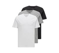 BOSS Lot de 3 t-Shirts Classiques à Manches Courtes en Pur Coton pour Homme - Col en V, 497 Noir/Anthracite/Bleu Marine, XXL