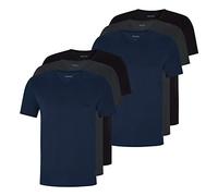 Boss Lot de 3 t-Shirts Classiques à Manches Courtes en Pur Coton pour Homme - Col en V, 497 Noir/Anthracite/Bleu Marine, XL