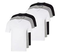 BOSS Lot de 3 t-Shirts Classiques à Manches Courtes en Pur Coton pour Homme - Col en V, 999 Noir/Blanc/Gris, S