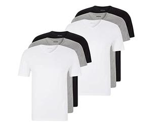 BOSS Lot de 3 t-Shirts Classiques à Manches Courtes en Pur Coton pour Homme - Col en V, Pre-pack999 Assorti, XXL