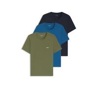Hugo Boss - Lot de 3 t-shirts homme TShirtRN 3P Classic coton Noir/Vert/Bleu Taille S