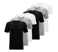 BOSS Lot de 6 t-shirts classiques à manches courtes en pur coton pour homme, S