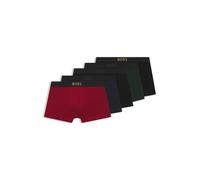 BOSS Lot de cinq boxers courts en coton stretch à logo - Style Trunk 5P MetalLogo G, 50569225 Noir / Rouge / Bleu / Vert M