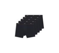 BOSS Lot de cinq boxers longs en coton stretch avec taille logotée - Style BoxerBr 5P Essential, 50570055 Bleu foncé XL