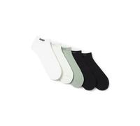 BOSS Lot de cinq paires de chaussettes basses en coton mélangé avec logo - Style 5P AS Uni CC, 50493197 Vert / Noir / Blanc 39-42