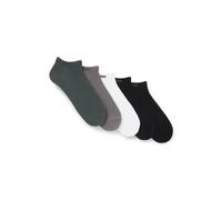BOSS Lot de cinq paires de chaussettes basses en coton mélangé avec logo - Style 5P AS Uni CC, 50493197 Blanc / Gris / Noir 39-42