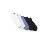 BOSS Lot de cinq paires de chaussettes basses en coton mélangé avec logo - Style 5P AS Uni CC, 50493197 Noir / Blanc / Bleu 43-46