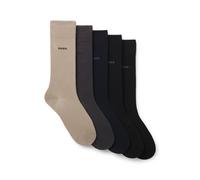 BOSS Lot de cinq paires de chaussettes mi-mollet - Style 5P RS Uni CC, 50478221 Beige / Marron / Bleu / Noir 39-42