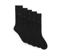BOSS Lot de cinq paires de chaussettes mi-mollet - Style 5P RS Uni CC, 50478221 Noir 43-46