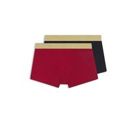 BOSS Lot de deux boxers courts en coton côtelé - Style Trunk 2P Gold Mono G, 50546758 Noir / Rouge L