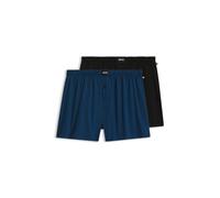 BOSS Lot de deux boxers en coton stretch - Style 2P Jersey Boxer, 50544380 Noir / Bleu S