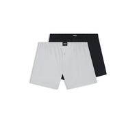 BOSS Lot de deux boxers en coton stretch - Style 2P Jersey Boxer, 50544380 Noir / Gris XL