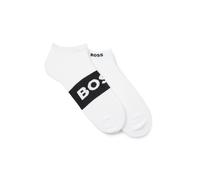 BOSS Lot de deux paires de chaussettes basses en maille stretch - Style 2P AS Logo CC, 50469720 Blanc 43-46