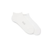 BOSS Lot de deux paires de chaussettes basses en mélange de bambou - Style 2P AS Logo Bamboo, 50538188 Blanc 39-42