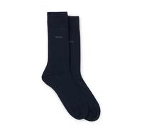 BOSS Lot de deux paires de chaussettes business en coton doux et compact - Style 2P RS Uni CC, 50516616 Bleu foncé 47-50