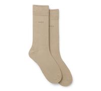 BOSS Lot de deux paires de chaussettes mi-mollet en coton mélangé - Style 2P RS Uni CC, 50516616 Beige 47-50