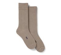 BOSS Lot de deux paires de chaussettes côtelées à rayures emblématiques - Style 2P RS Light rib CC, 50564494 Brun chiné 39-42