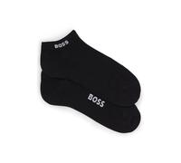 BOSS Lot de deux paires de chaussettes longueur cheville en coton mélangé - Style 2P AS Logo CC W, 50502054 Noir 35-38