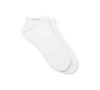 BOSS Lot de deux paires de chaussettes longueur cheville en tissu stretch - Style 2P AS uni CC, 50469849 Blanc 47-50