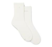BOSS Lot de deux paires de chaussettes mi-mollet avec détails logotés - Style 2P RS DoubleB EV W, 50561179 Blanc 35-38